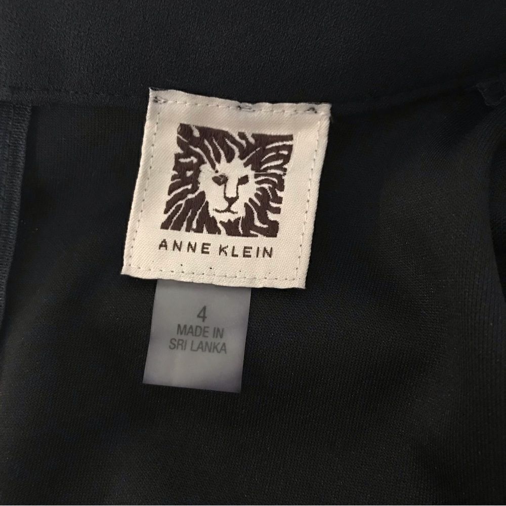NWT Anne Klein Dress Women’s Size 4 Navy Blue Sleeveless Bow Accent - Picture 5 of 8